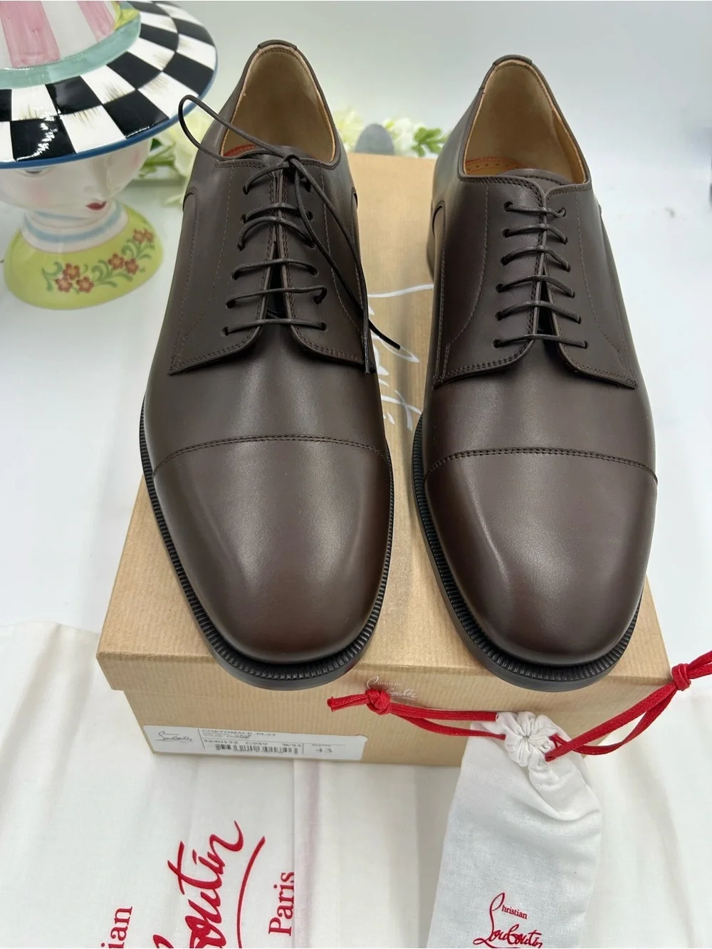 Men's Christian Louboutin CORTOMALE lace up Oxford size 43 made in Italy